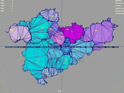 Central Anatolia Region  Turkey map region geography political 3D model