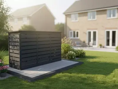outdoor trash bin shelter - modul 3D model