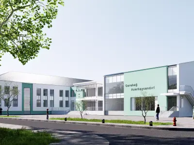 school Low-poly 3D model