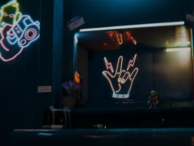 Cyperpunk interior 3D model