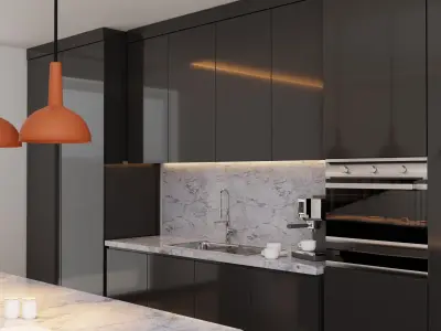 Modern Kitchen 3D model