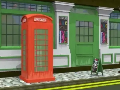 phonebooth sims phone booth 3D model