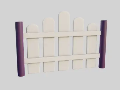 Cartoon Fence 11 3D model