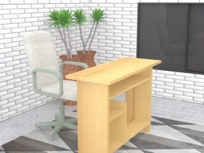 Chair model 1 desk and for sims 3D model
