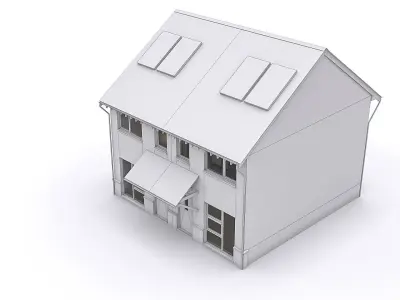 Townhouse 02 Low-poly 3D model purchase