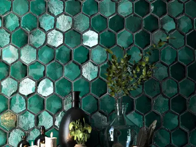 6 Teal Tile PBR Material  Vol1-Sbsar Texture