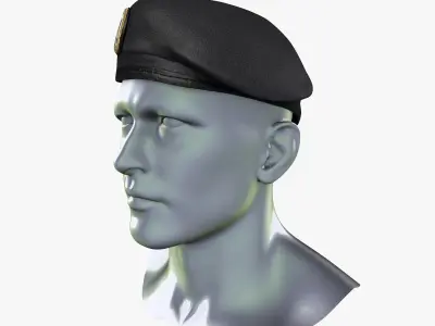 Special Forces Beret Low Poly Low-poly 3D model