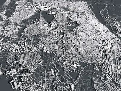 Cityscape Rostov on Don Russia 3D model