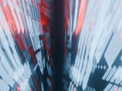 Vibrant Abstract loop Animation Low-poly 3D model