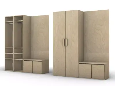 clothes shoes cabinet 3D model
