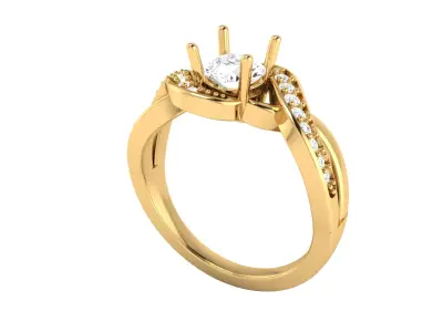 Women Ring  Render 3dm STL OBJ FBX Details 3D print model 233