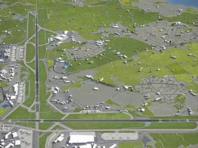 Malta International Airport - MLA Low-poly 3D model