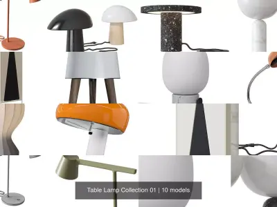 Table Lamp Collection 01 3D Model Pack