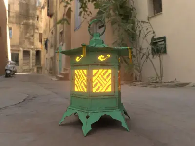 Japanese Lantern  Low-poly 3D model