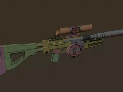 Westar Heavy Blaster M5  Premium Sci Fi Weapon 3D Model Low-poly 3D model