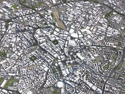 Birmingham - UK - City 3D Model Low-poly 3D model