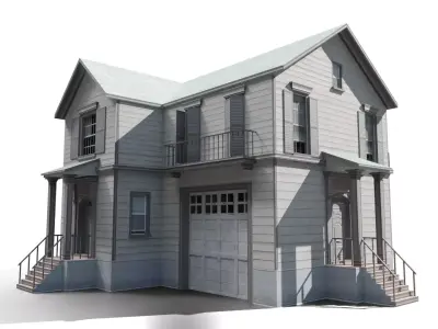 Residential house 03 Low-poly 3D model