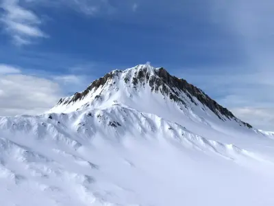 Snow Mountain 01 Low-poly 3D model