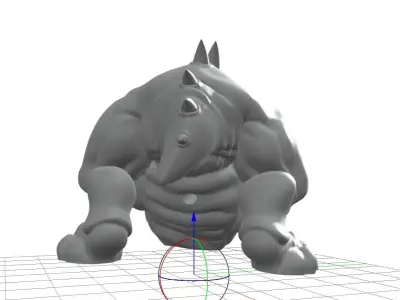 Squig monster desk lamp 3D print model