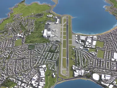 Wellington - Airport - WLG Low-poly 3D model