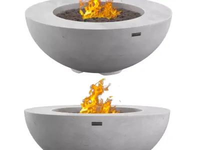  Lunar Bowl Fire Table LPG 3D model