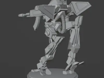 Double Gun Mech 3D model
