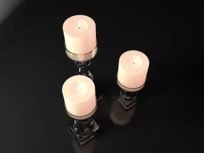 Glass Candlesticks 3D model