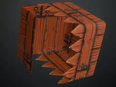 Stylized Reinforced Wood Planks PBR Seamless Texture purchase