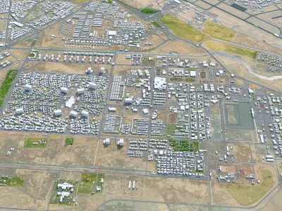 Tabuk Saudi Arabia 30km Low-poly 3D model