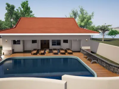 Swimming Pool House 3D model