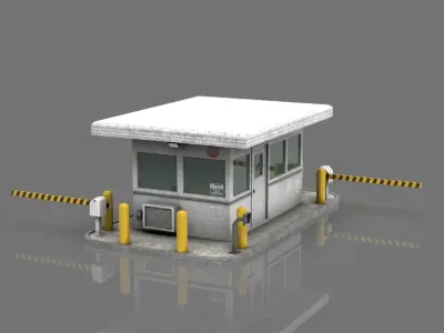 Guard Shack Low-poly 3D model