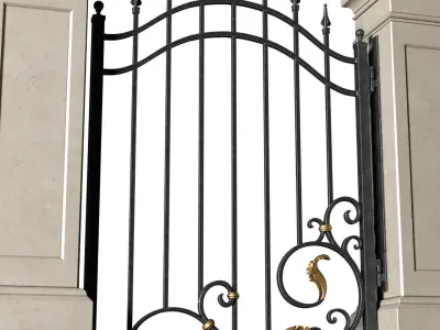 Gates in classic style Entrance Forged   3D model
