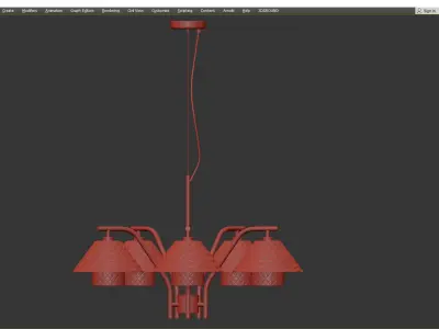 Oxford Double Chandelier Low-poly 3D model