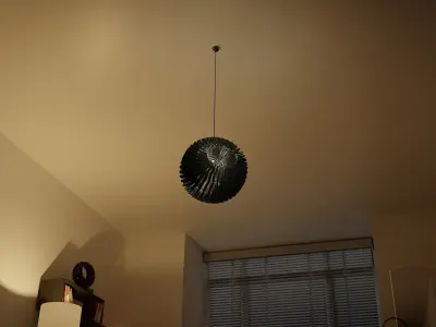 Glossy Black Lamp 3D model