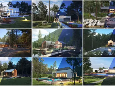 Archexteriors vol 39 - collection of day and night 3d scenes 3D model