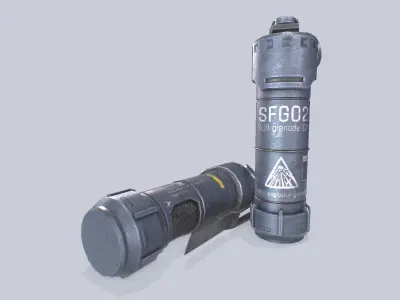 Scifi grenade Low-poly 3D model