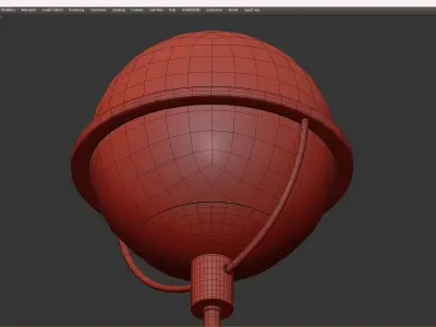 Cieonna Blackened Bronze Globe Table Lamp Low-poly 3D model