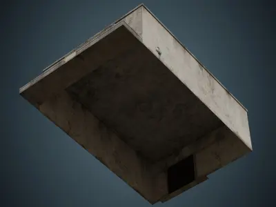 Industrial Building 2B Low-poly 3D model