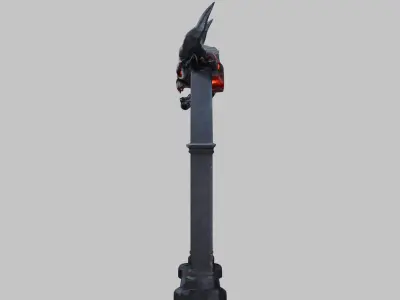 Demonic Door 3D Model - Fantasy Ornament Low-poly 3D model