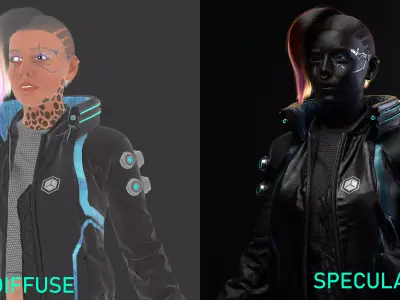 sci fi jacket Low-poly 3D model