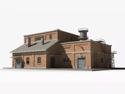 Factory xx25 Low-poly 3D model