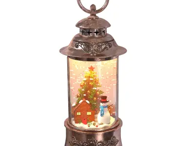 Cylinder Glitter Snow Globe 3D model
