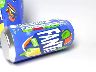 Fanta Cans 3D model