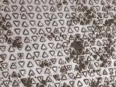 Silver Rust Metal Plate PBR Seamless Texture