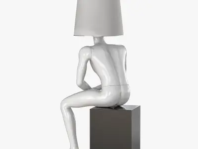 Male Seated Mannequin Lamp 52 3D model