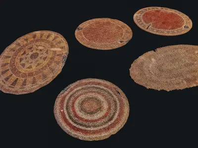 Small Carpets 6-10 Low-poly 3D model