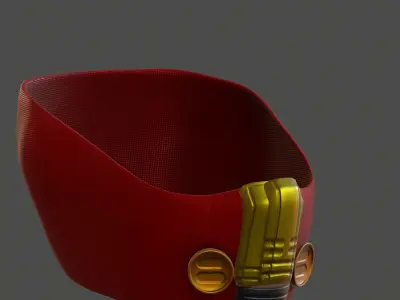 Gas mask helmet 3d model scifi Low-poly  Low-poly 3D model