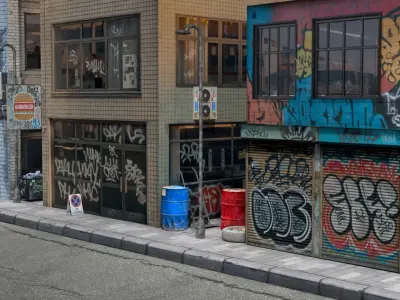 Street Scene Outerio Scene 3D 3D model