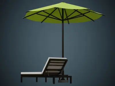 Sun Lounger 2 Basic 3D model