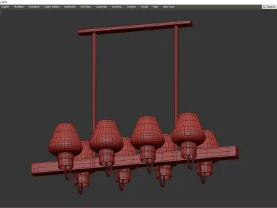 QUEEN LINE CHANDELIER 3D model